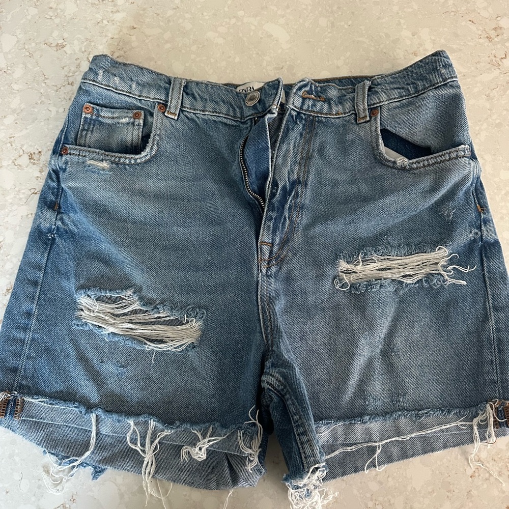 Blue Denim Bermuda Shorts